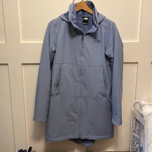 The North Face Spring/Fall jacket.  Nice soft lining.  Size M Periwinkle color.
